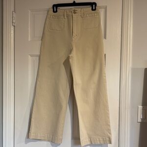 Cream denim Wide-Leg Pants Unpublished size 27